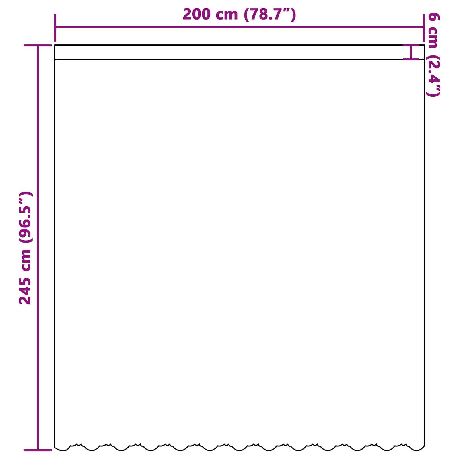 Kantgordijn met gordijnen Bloemen Wit 245 x 200 cm Polyester