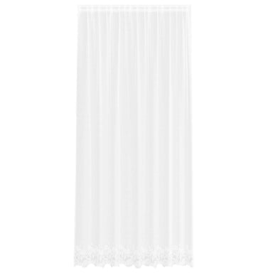 Kantgordijn met gordijnen Bloemen Wit 280 x 200 cm Polyester