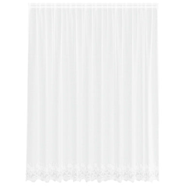 Kantgordijn met gordijnen Wit 300 x 245 cm Polyester
