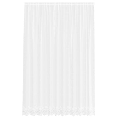 Kantgordijn met gordijnen Bloemen Wit 280 x 300 cm Polyester