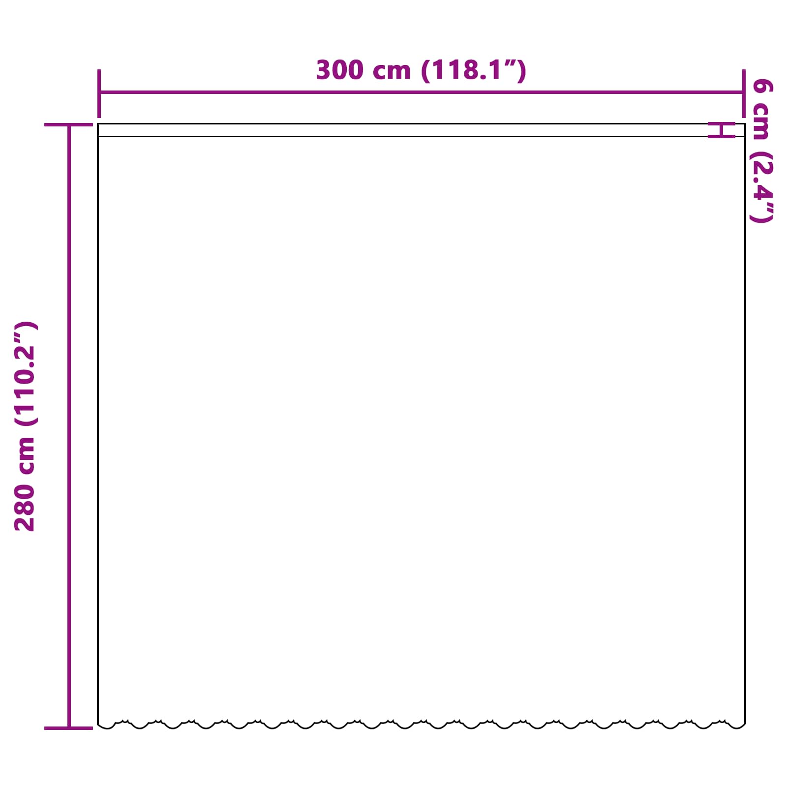 Kantgordijn met gordijnen Bloemen Wit 280 x 300 cm Polyester