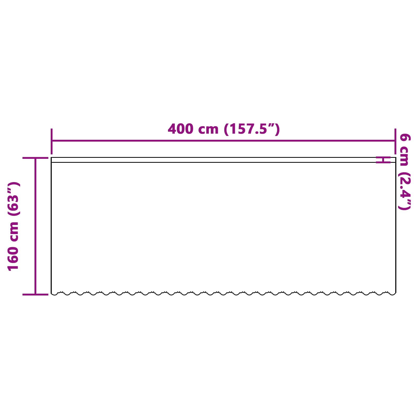 Kantgordijn met gordijnen Bloemen Wit 160 x 400 cm Polyester