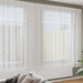 Kantgordijn met gordijnen Bloemen Wit 240 x 400 cm Polyester