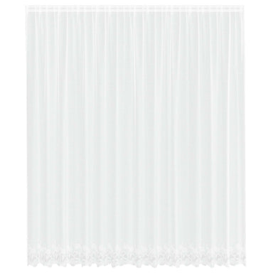 Kantgordijn met gordijnen Bloemen Wit 280 x 400 cm Polyester