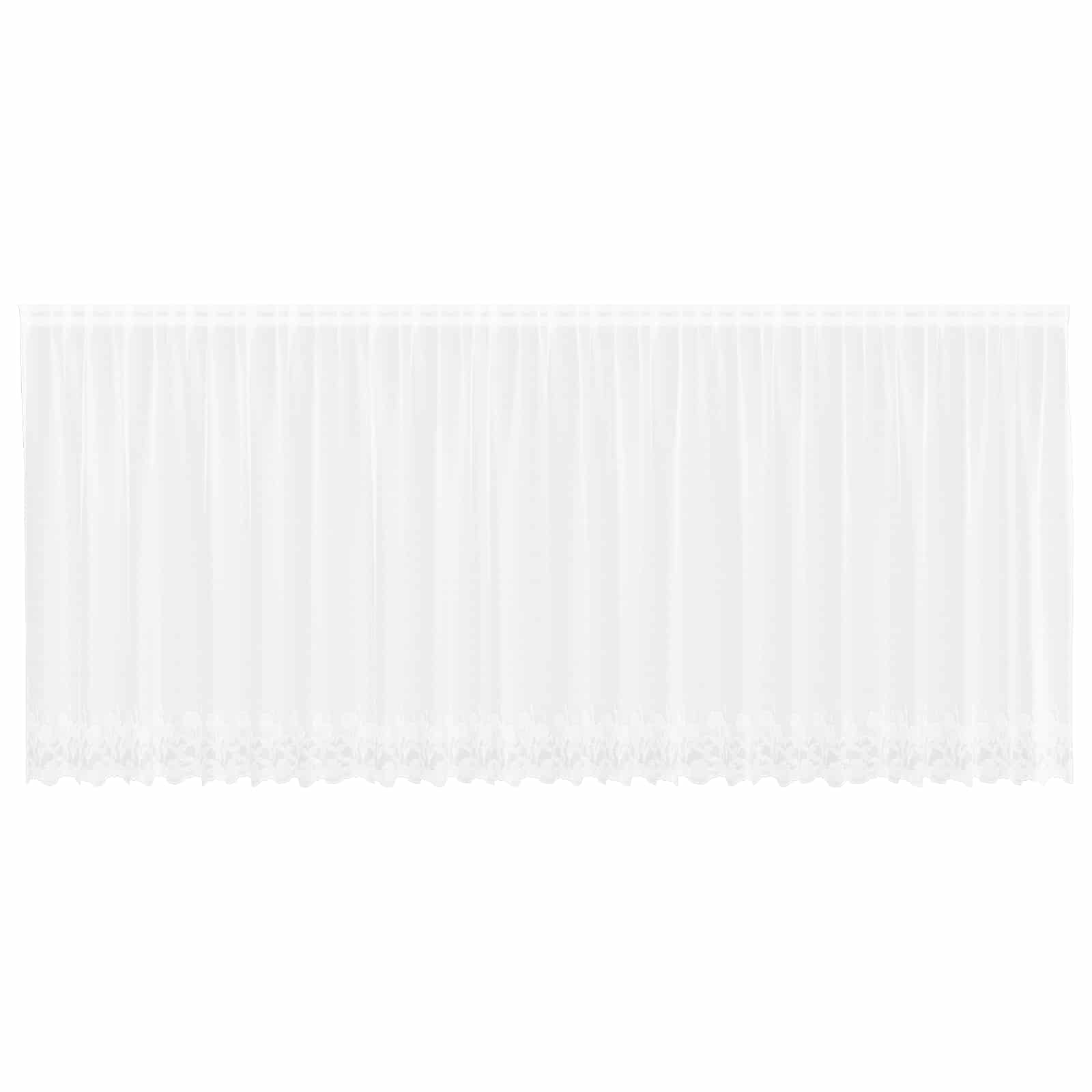 Kantgordijn met gordijnen Bloemen Wit 180 x 600 cm Polyester