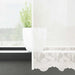 Kantgordijn met gordijnen Bloemen Wit 245 x 750 cm Polyester
