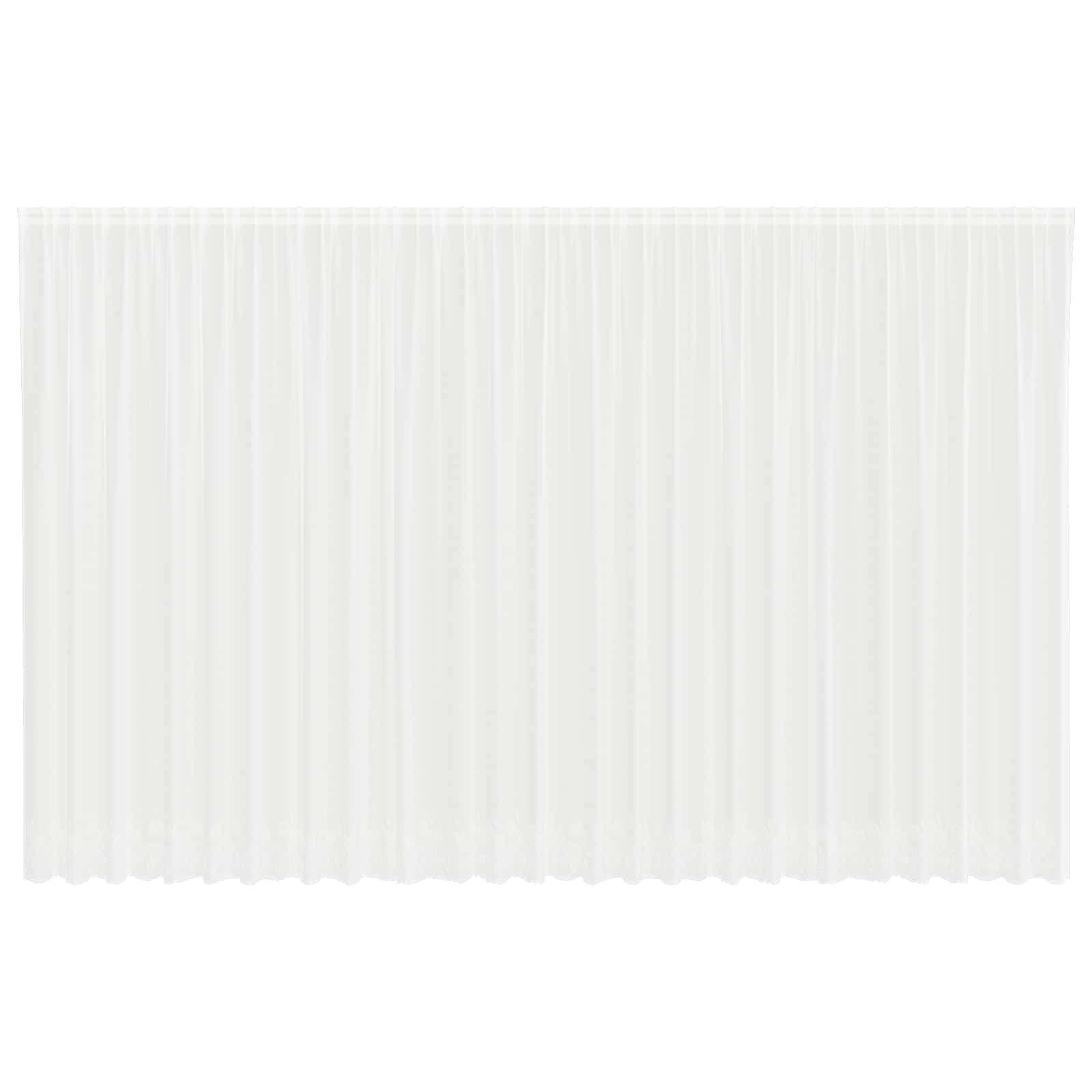 Kantgordijn met gordijnen Bloemen Wit 300 x 750 cm Polyester