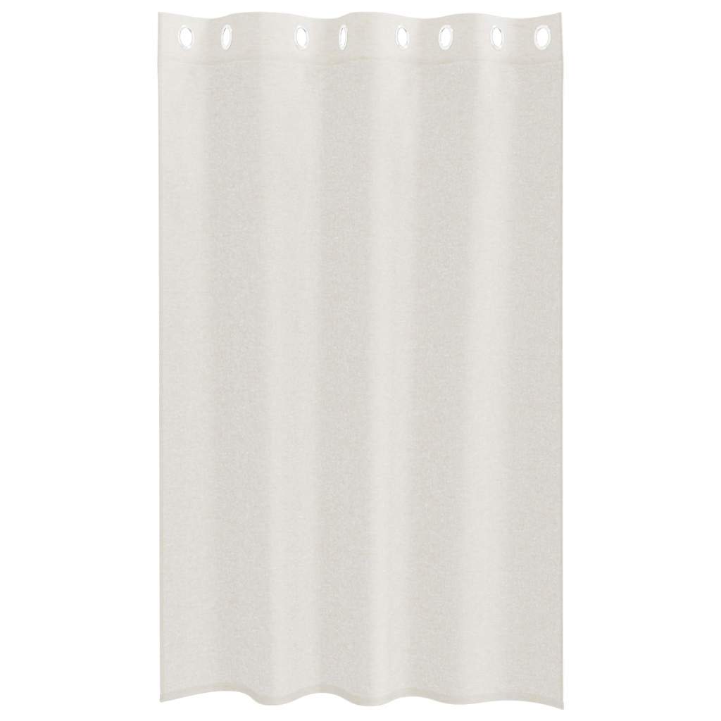 Voile Gordijn 2 st Crème 175 x 140 cm Polyester