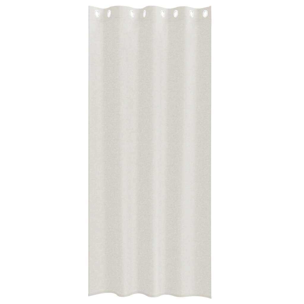 Voile Gordijn 2 st Crème 245 x 140 cm Polyester