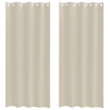 Voile Gordijn 2 st Zand 225 x 140 cm Polyester