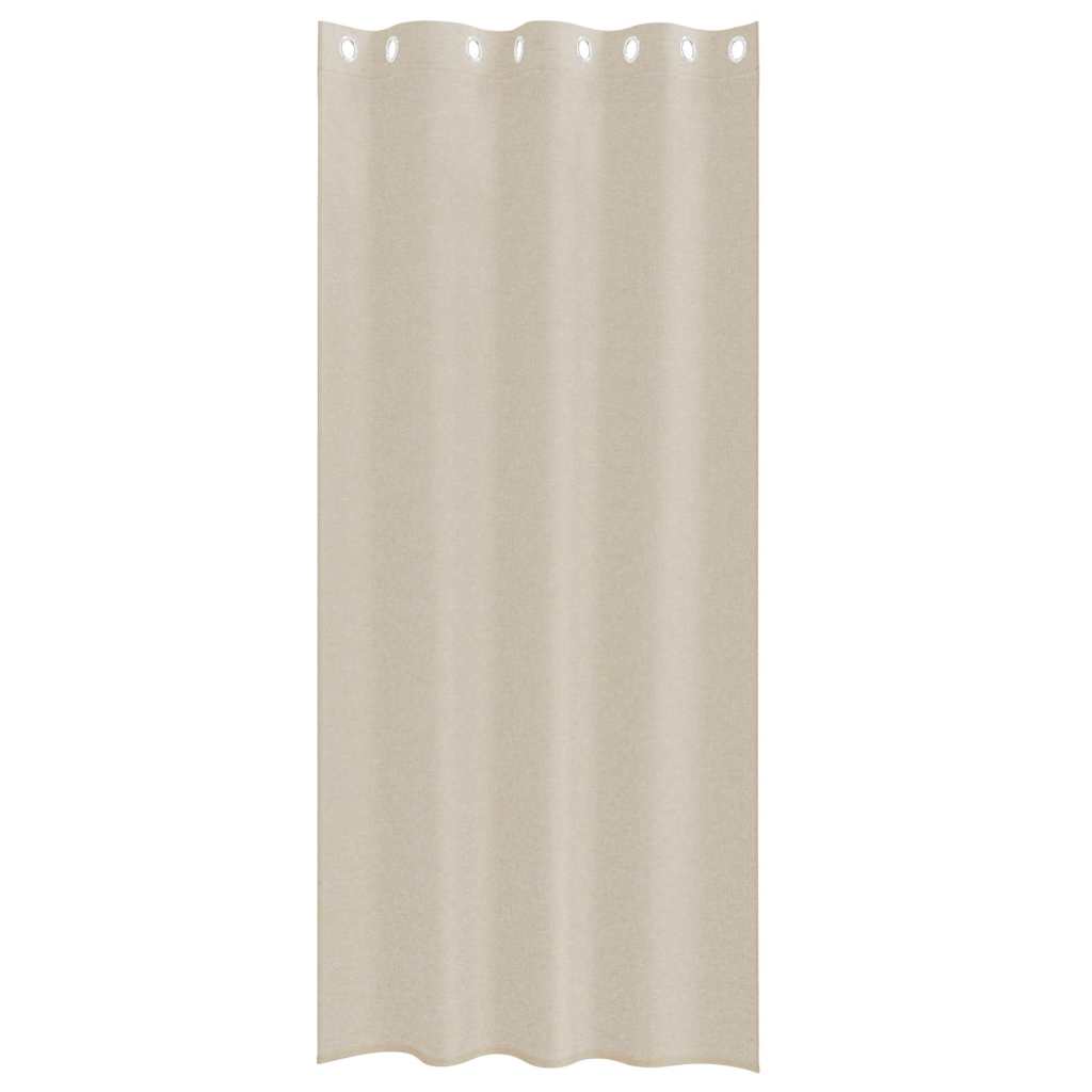 Voile Gordijn 2 st Zand 260 x 140 cm Polyester