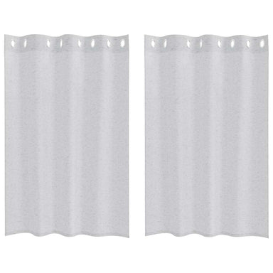 Voile Gordijn 2 st Lichtgrijs 140 x 140 cm Polyester