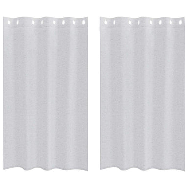 Voile Gordijn 2 st Lichtgrijs 175 x 140 cm Polyester