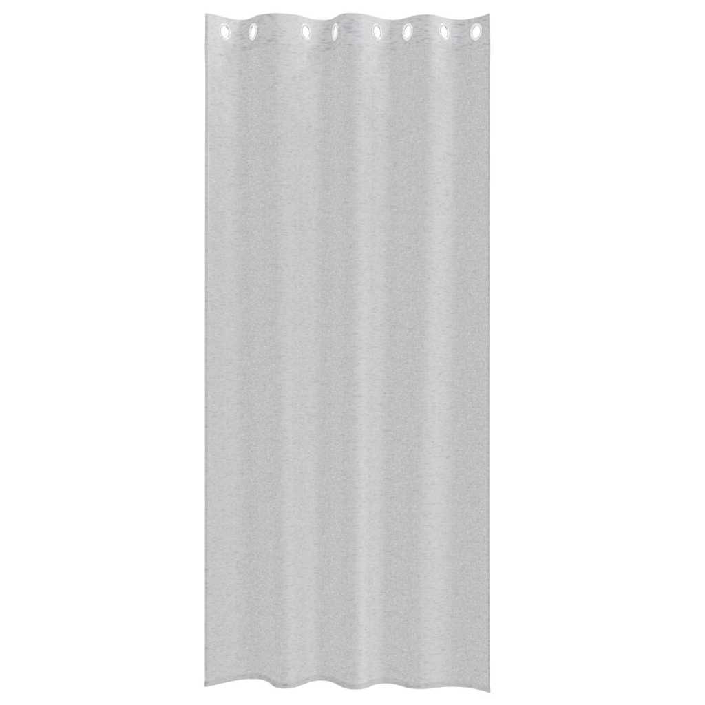 Voile Gordijn 2 st Lichtgrijs 260 x 140 cm Polyester