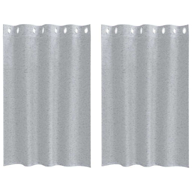 Voile Gordijn 2 st Donkergrijs 140 x 140 cm Polyester