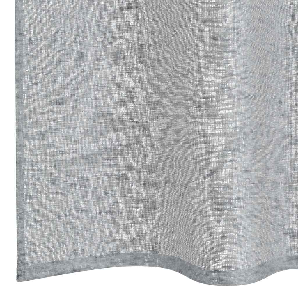 Voile Gordijn 2 st Donkergrijs 260 x 140 cm Polyester