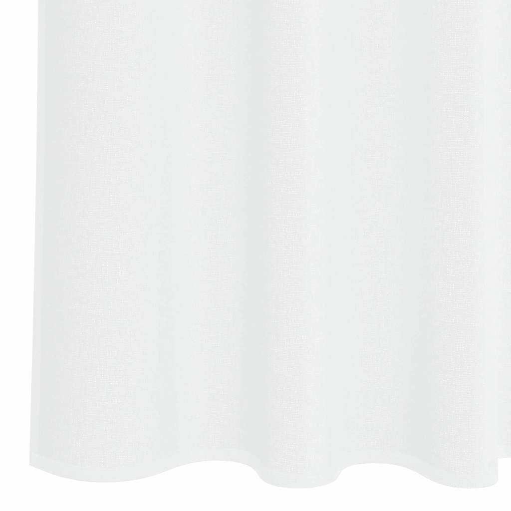 Voile Gordijn 2 st Wit 260 x 140 cm Polyester
