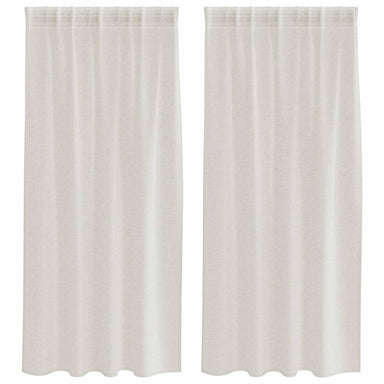 Voile Gordijn 2 st Crème 175 x 140 cm Polyester