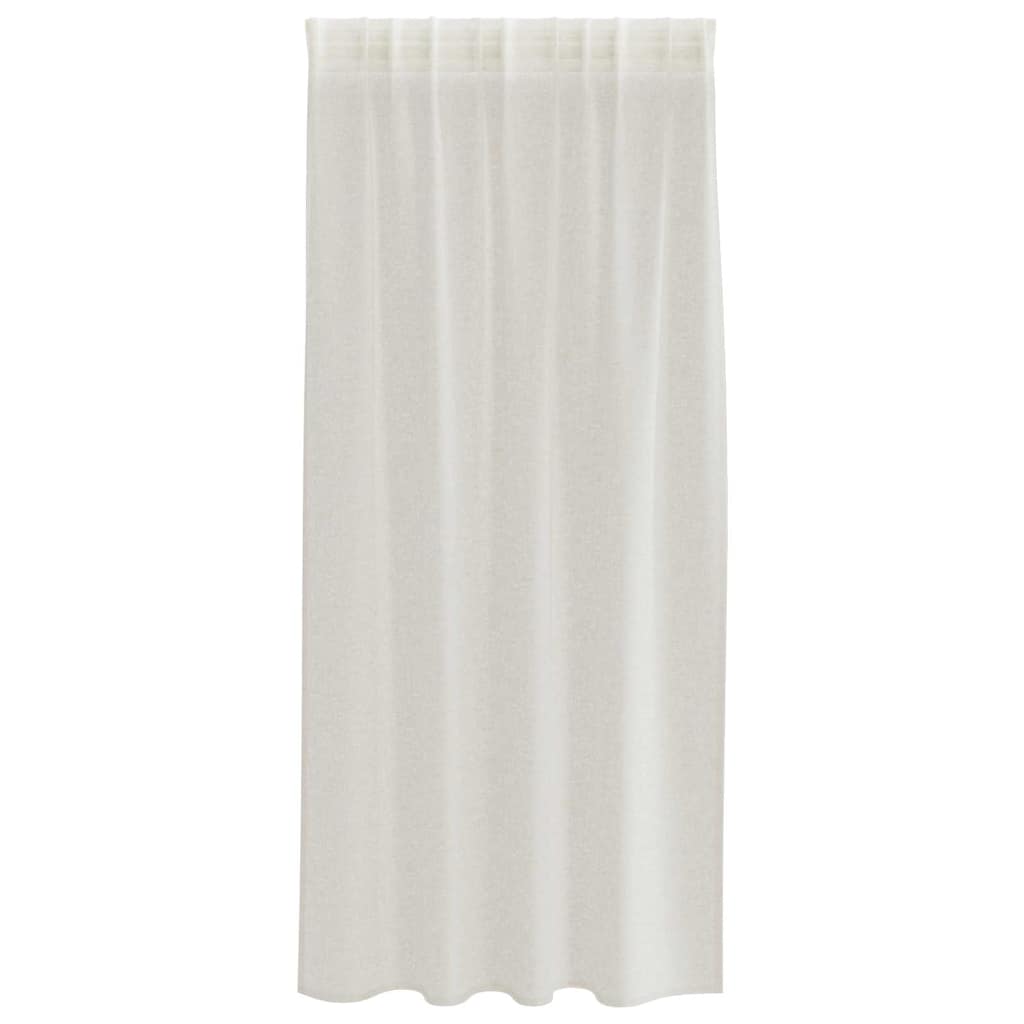 Voile Gordijn 2 st Crème 175 x 140 cm Polyester