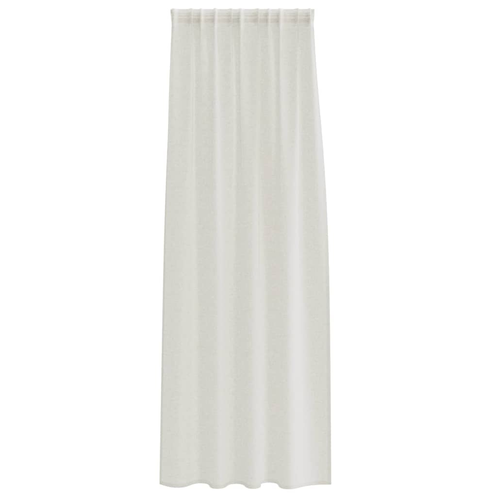 Voile Gordijn 2 st Crème 260 x 140 cm Polyester