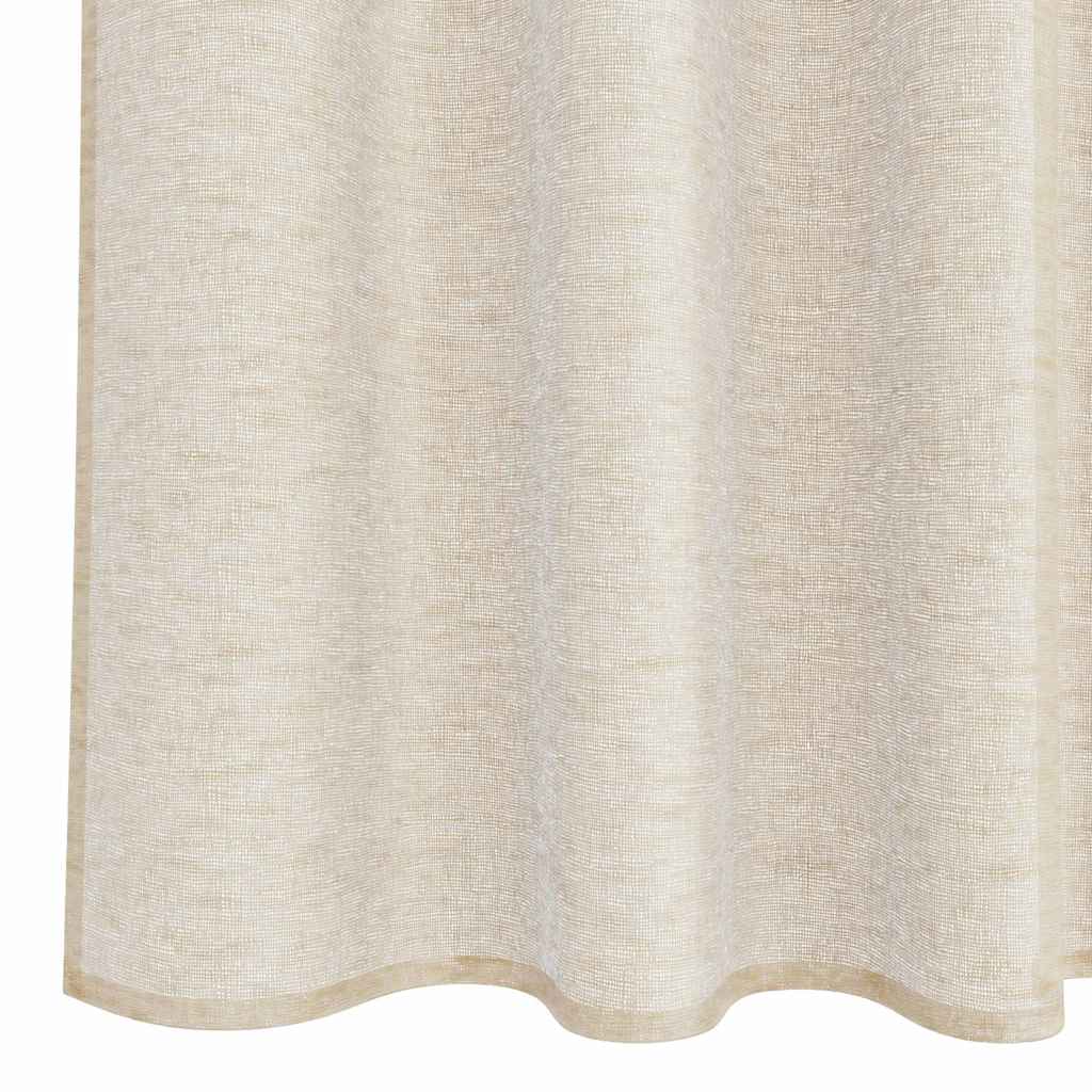Voile Gordijn 2 st Zand 175 x 140 cm Polyester