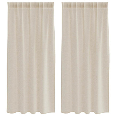 Voile Gordijn 2 st Zand 175 x 140 cm Polyester