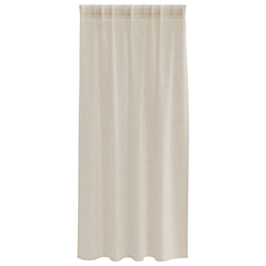 Voile Gordijn 2 st Zand 175 x 140 cm Polyester