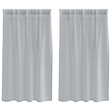 Voile Gordijn 2 st Donkergrijs 140 x 140 cm Polyester