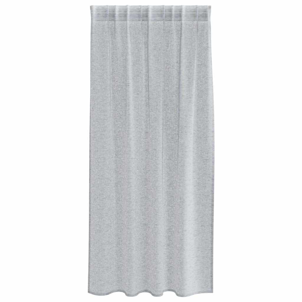 Voile Gordijn 2 st Donkergrijs 175 x 140 cm Polyester