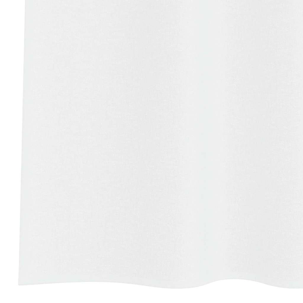 Voile Gordijn 2 st Wit 245 x 140 cm Polyester