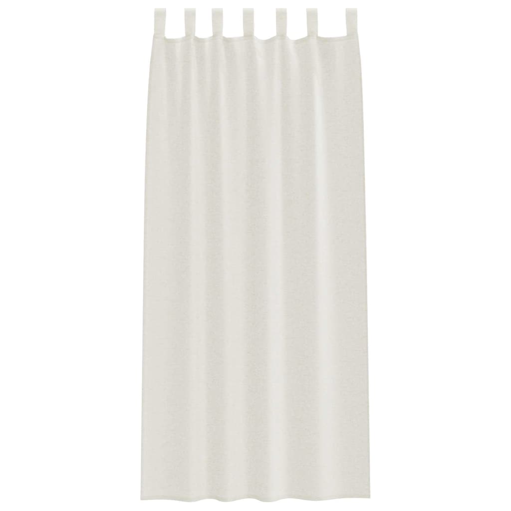 Voile Gordijn 2 st Crème 245 x 140 cm Polyester