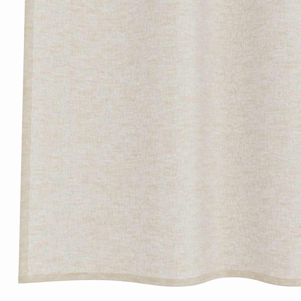 Voile Gordijn 2 st Zand 225 x 140 cm Polyester