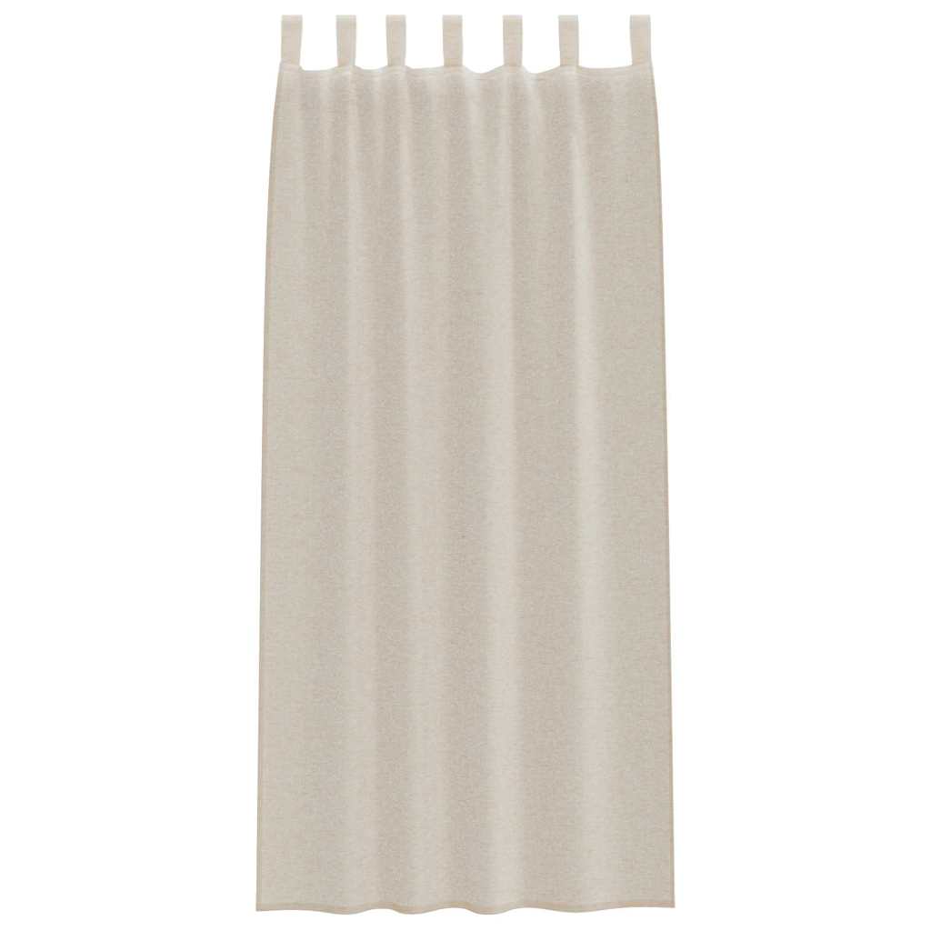 Voile Gordijn 2 st Zand 225 x 140 cm Polyester