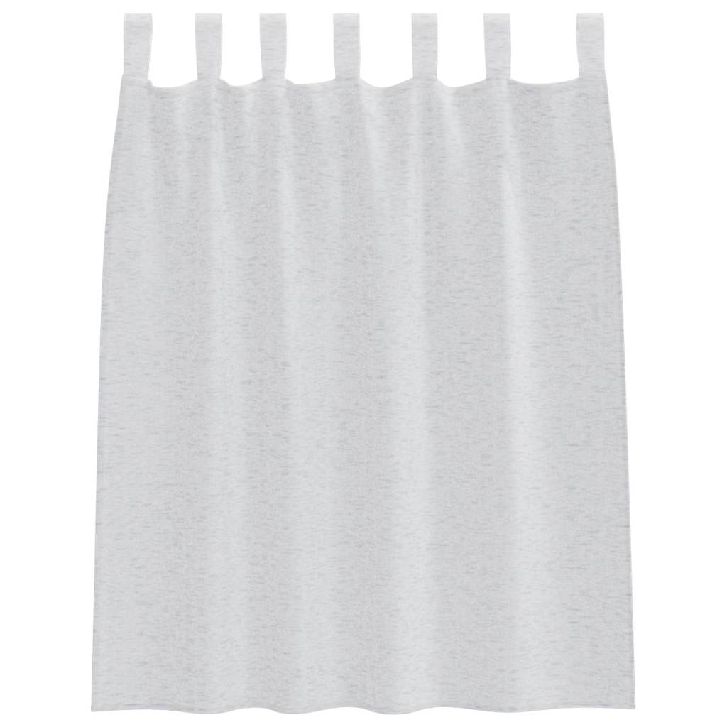 Voile Gordijn 2 st Lichtgrijs 140 x 140 cm Polyester