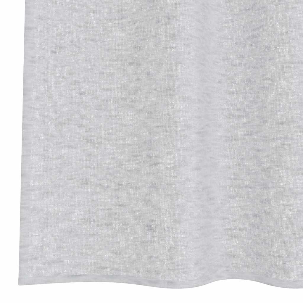 Voile Gordijn 2 st Lichtgrijs 260 x 140 cm Polyester