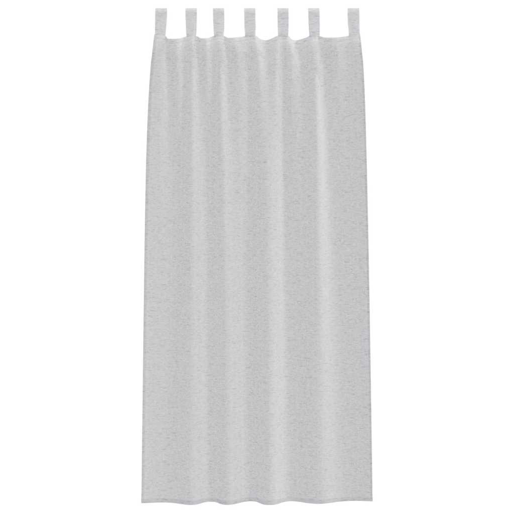 Voile Gordijn 2 st Lichtgrijs 260 x 140 cm Polyester