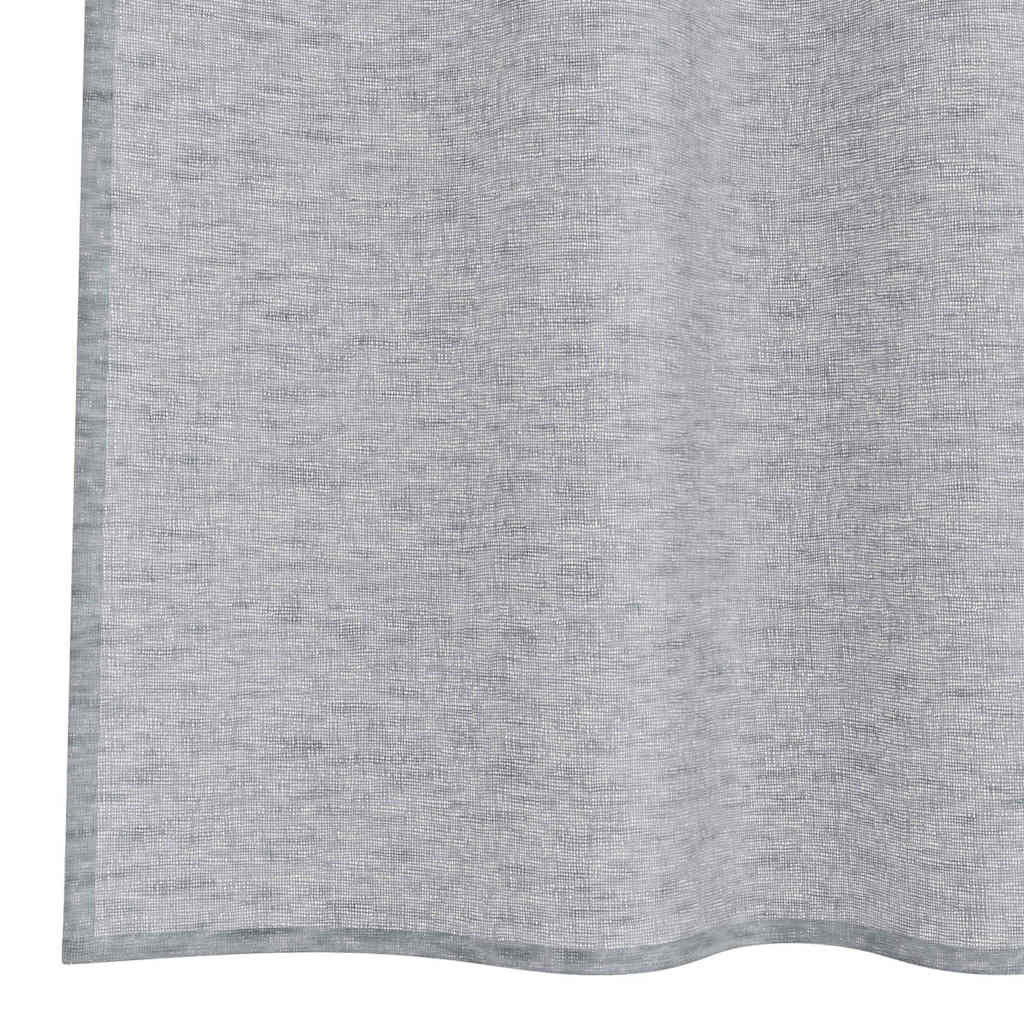 Voile Gordijn 2 st Donkergrijs 225 x 140 cm Polyester