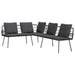 Bank met kussen Antraciet 173 x 231 x 90cm Staal