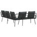 Bank met kussen Antraciet 173 x 231 x 90cm Staal