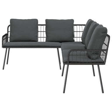 Bank met kussen Antraciet 173 x 231 x 90cm Staal