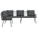 Bank met kussen Antraciet 173 x 231 x 90cm Staal