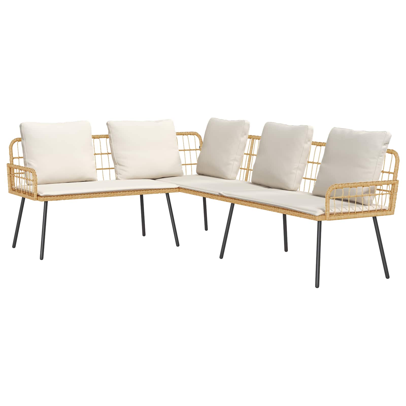 Bank met kussen Natuur 173 x 231 x 90cm Staal