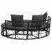 Loungebed voor buiten zonder luifel poly rattan zwart