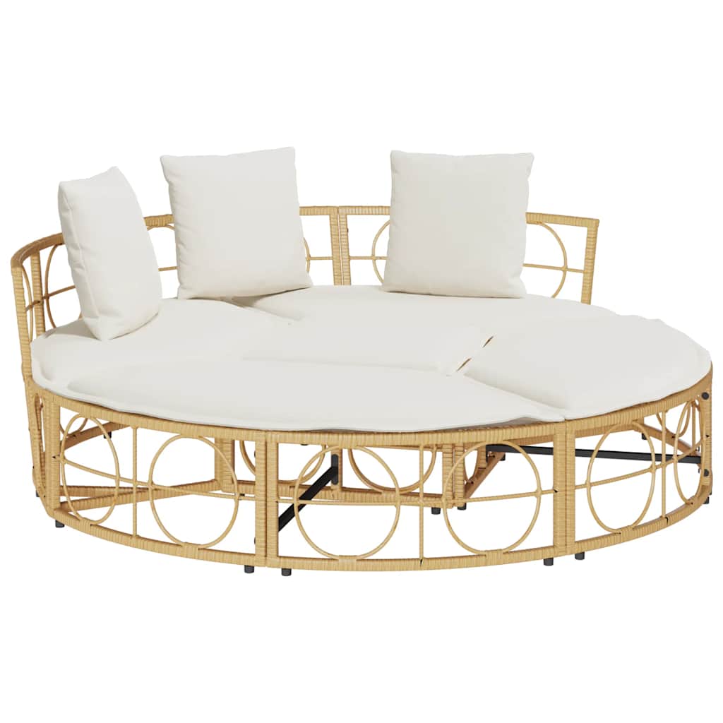 Loungebed voor buiten zonder luifel poly rattan