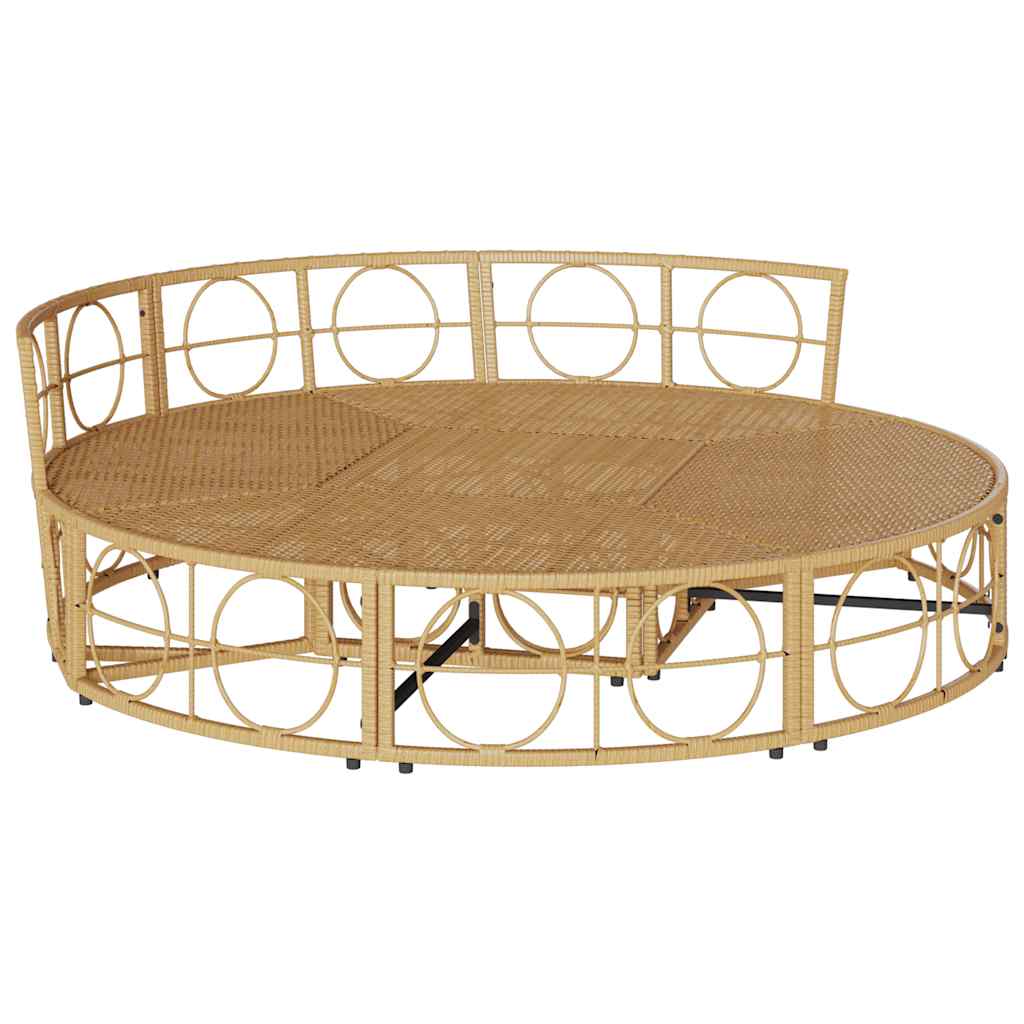 Loungebed voor buiten zonder luifel poly rattan