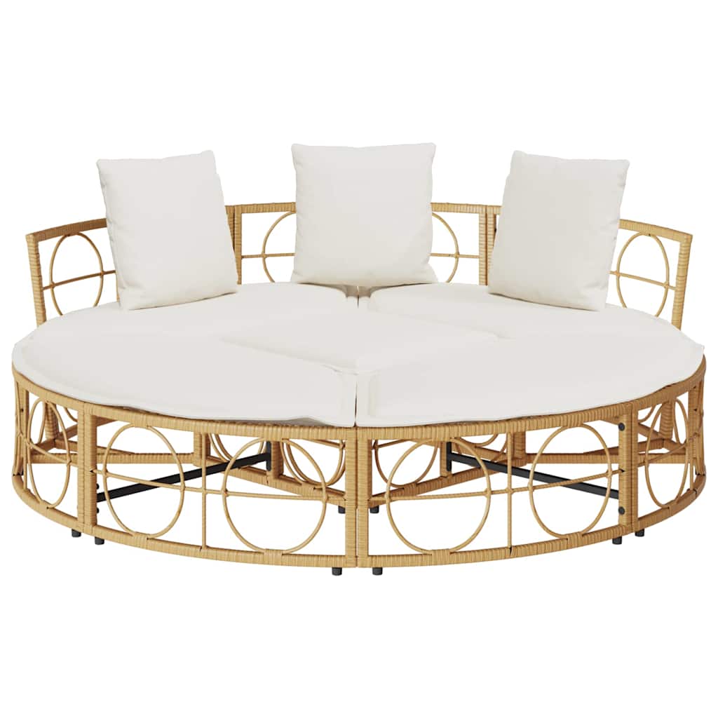 Loungebed voor buiten zonder luifel poly rattan