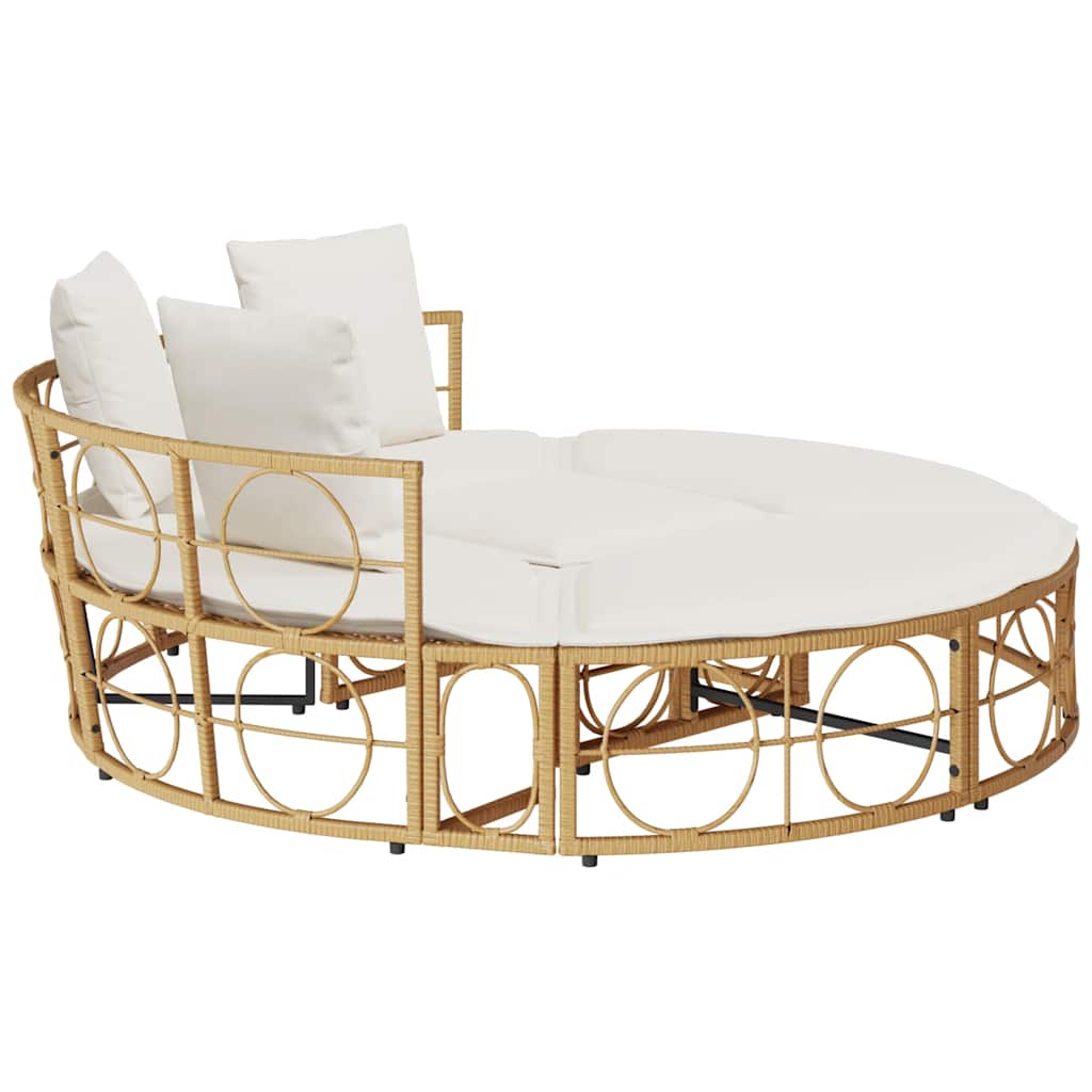 Loungebed voor buiten zonder luifel poly rattan