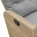 Verstelbare tuinbank met kussens L-vormig beige poly rattan