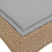 Verstelbare tuinbank met kussens L-vormig beige poly rattan