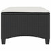 Tuinkrukken met kussens 2 st 55x55x36 cm poly rattan zwart